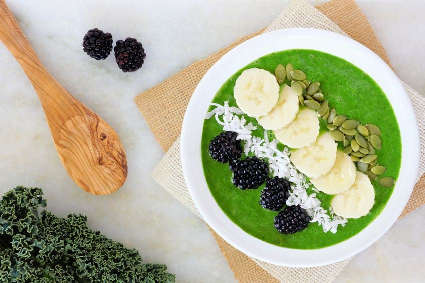 Almond Butter & Banana Green Smoothie Bowl Recipe by Dr. Daryl