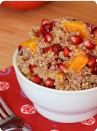 Roasted Butternut Squash & Pomegranate Quinoa Bowl Recipe