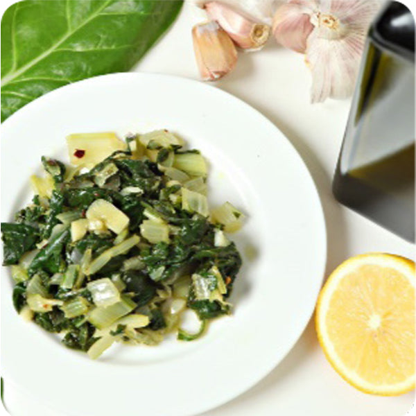 Alkaline Diet Recipe: Garlicky Rainbow Chard & Chickpeas